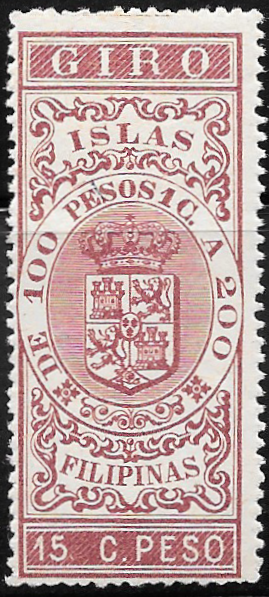1897 - 15c Giro Revenue Stamp